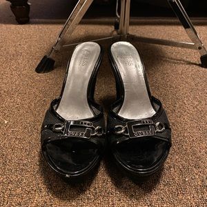 Black 2000s Style Guess Wedge